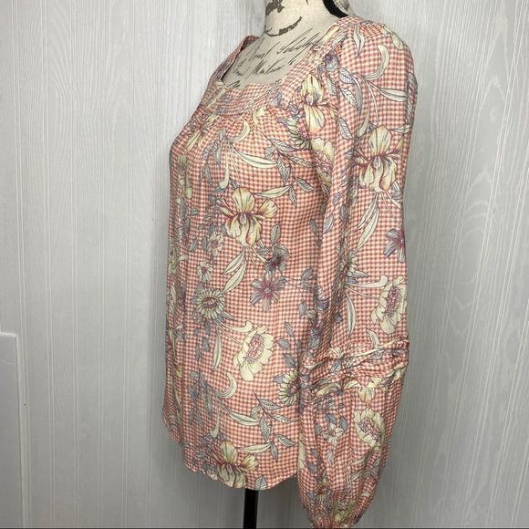 LC Lauren Conrad floral pheasant boho shirt Size XS - Picture 5 of 11